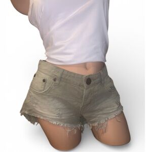 One Teaspoon Bonitas Australian Boho distressed grunge Frayed Jean Shorts 28
